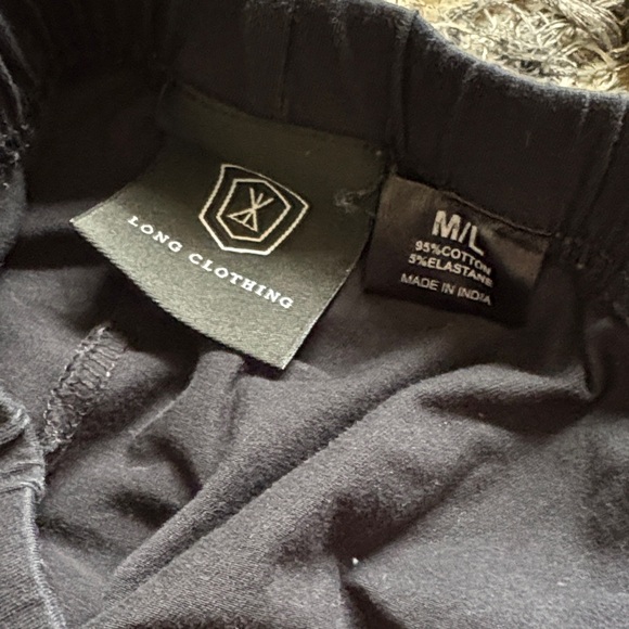 Long Clothing Women's Black Leggings with Off-White Side Print - Picture 3 of 3